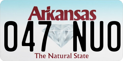 AR license plate 047NUO