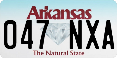 AR license plate 047NXA