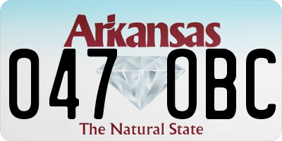 AR license plate 047OBC