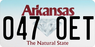 AR license plate 047OET