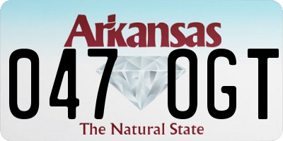 AR license plate 047OGT