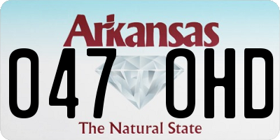 AR license plate 047OHD