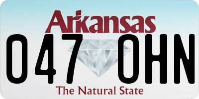 AR license plate 047OHN