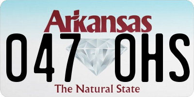 AR license plate 047OHS