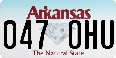 AR license plate 047OHU