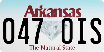AR license plate 047OIS