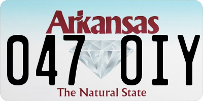 AR license plate 047OIY