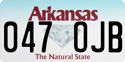 AR license plate 047OJB