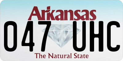 AR license plate 047UHC