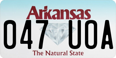 AR license plate 047UOA