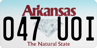 AR license plate 047UOI