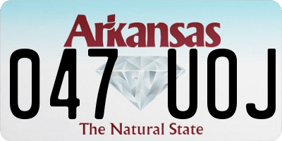 AR license plate 047UOJ