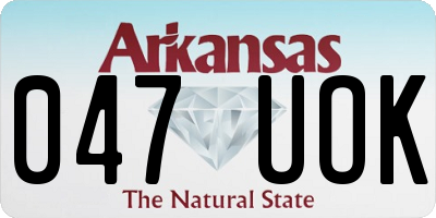 AR license plate 047UOK
