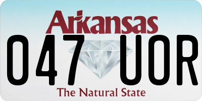 AR license plate 047UOR