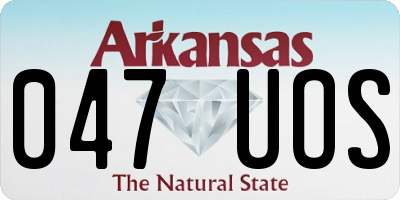 AR license plate 047UOS