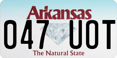 AR license plate 047UOT
