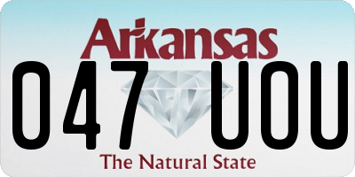 AR license plate 047UOU