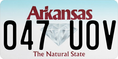 AR license plate 047UOV