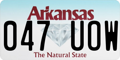 AR license plate 047UOW