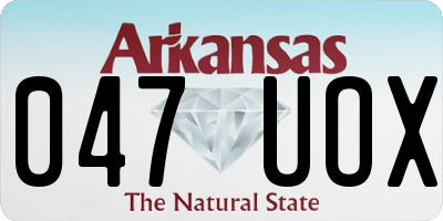 AR license plate 047UOX