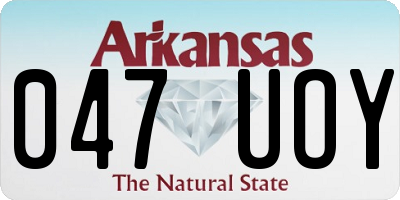AR license plate 047UOY