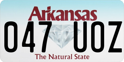 AR license plate 047UOZ