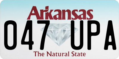 AR license plate 047UPA