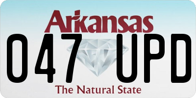AR license plate 047UPD