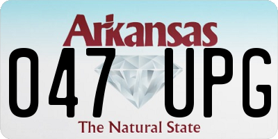 AR license plate 047UPG