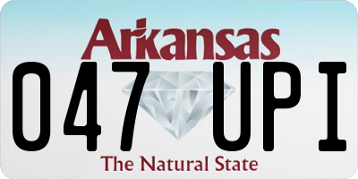 AR license plate 047UPI
