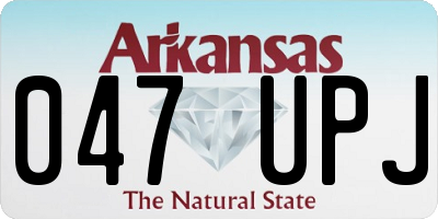 AR license plate 047UPJ