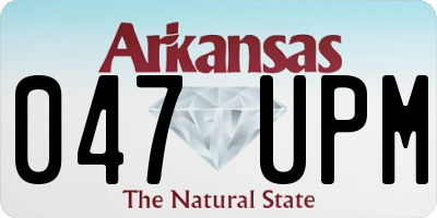 AR license plate 047UPM