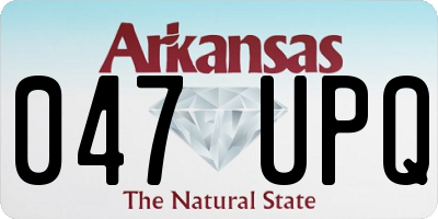 AR license plate 047UPQ