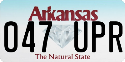 AR license plate 047UPR