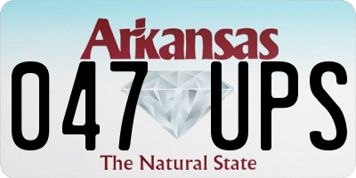 AR license plate 047UPS
