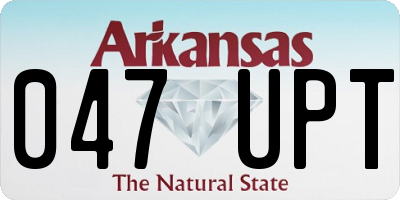 AR license plate 047UPT