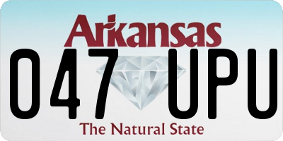 AR license plate 047UPU