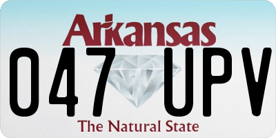 AR license plate 047UPV
