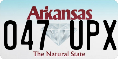 AR license plate 047UPX