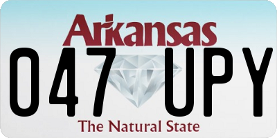 AR license plate 047UPY