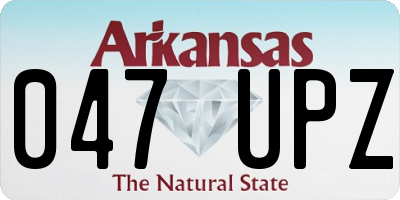 AR license plate 047UPZ