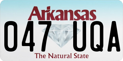 AR license plate 047UQA