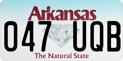 AR license plate 047UQB