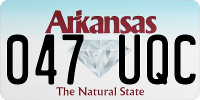 AR license plate 047UQC
