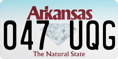AR license plate 047UQG