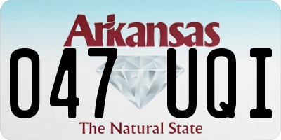 AR license plate 047UQI