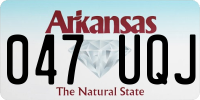 AR license plate 047UQJ