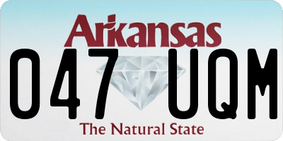 AR license plate 047UQM