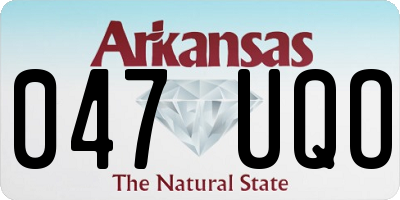 AR license plate 047UQO