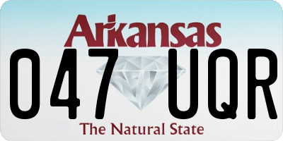 AR license plate 047UQR